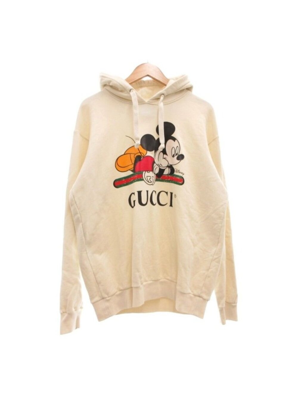 Gucci Disney Collaboration Mickey Sweatshirt Hoodie Sherry Line Ivory